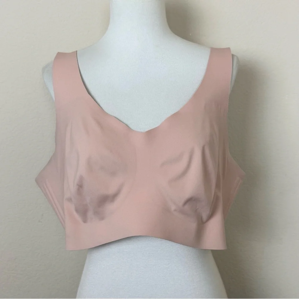 Honeylove V-Neck Rose Tan Bra‎ Plus Size 2X